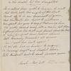 Cook, Abigail F. "Lines by Abigail F. Cook on the death of her daughter" and "To a Lady". MS poem, unsigned, undated.