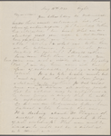 [Mann], Mary T[yler] Peabody, ALS to. May 16, 1833.
