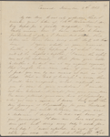 Mann, Mary [Tyler Peabody], ALS to. Dec. 8-10, 1843. 