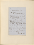 Ticknor, [William D.], ALS to. Jun. 8, 1852