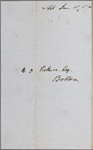 Ticknor, [William D.], ALS to. Jun. 18, 1852.