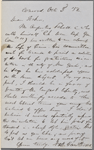 Ticknor, [William D.], ALS to. Oct. 2, 1852.