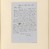 Ticknor, [William D.], ALS to. Feb. 26, 1853.