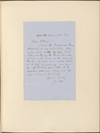 Ticknor, [William D.], ALS to. Mar. 15, 1853.