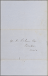 Ticknor, [William D.], ALS to. Mar. 15, 1853.