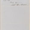Ticknor, [William D.], ALS to. Mar. 28, 1853.