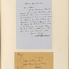 Ticknor, [William D.], ALS to. Apr. 1, 1853.