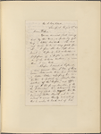 Ticknor, [William D.], ALS to. Aug. 6, 1853.