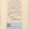 Ticknor, [William D.], ALS to. Nov. 4, 1853.