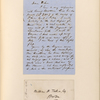 Ticknor, [William D.], ALS to. Nov. 25, 1853.