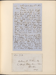 Ticknor, [William D.], ALS to. Dec. 8, 1853.