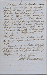 Ticknor, [William D.], ALS to. Dec. 8, 1853.