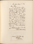 Tick[nor, William D.], ALS to. Mar. 3, 1854.