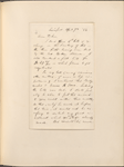 Ticknor, [William D.], ALS to. Apr. 7, 1854.