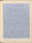 Ticknor, [William D.], ALS to. Jun. 7, 1854.