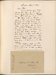 Ticknor, [William D.], ALS to. Jul. 7, 1854.