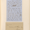 Ticknor, [William D.], ALS to. Aug. 15, 1854.