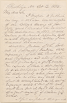 Ticknor, [William D.], ALS to. Oct. 26, 1854.