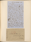 Ticknor, [William D.], ALS to. Feb. 16, 1855.