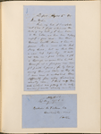 Ticknor, [William D.], ALS to. Aug. 1, 1855.