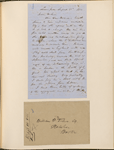 Ticknor, [William D.], ALS to. Aug. 31, 1855.