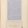 Ticknor, [William D.], ALS to. Nov. 23, 1855.