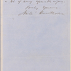 Ticknor, [William D.], ALS to. Dec. 7, 1855.