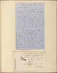 Ticknor, [William D.], ALS to. Jan. 3, 1856.