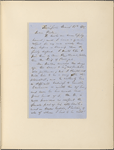 Ticknor, [William D.], ALS to. Mar. 15, 1856.