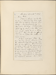 Ticknor, [William D.], ALS to. Apr. 11, 1856.