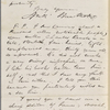 Ticknor, [William D.], ALS to. Apr. 11, 1856.