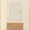 Ticknor, [William D.], ALS to. Sep. 12, 1856, as postscript to ALS by Sophia Hawthorne, Sep. 7, 1856.