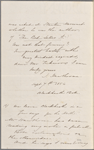Ticknor, [William D.], ALS to. Sep. 12, 1856, as postscript to ALS by Sophia Hawthorne, Sep. 7, 1856.