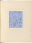 Ticknor, [William D.], ALS to. Nov. 21, 1856.