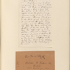 Ticknor, [William D.], ALS to. Feb. 26, 1857.