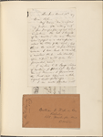 Ticknor, [William D.], ALS to. Mar. 13, 1857.