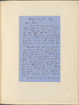 Ticknor, [William D.], ALS to. May 20, 1857.