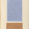 Ticknor, [William D.], ALS to. Jul. 30, 1857.