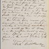 Ticknor, [William D.], ALS to. Mar. 9, 1860.