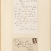 Ticknor, [William D.], ALS to. Dec. 8, 1860.
