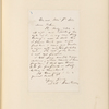 Ticknor, [William D.], ALS to. Dec. 7, 1860.
