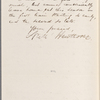 Ticknor, [William D.], ALS to. Dec. 28, 1860.