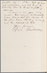 Ticknor, [William D.], ALS to. Dec. 28, 1860.