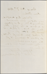 Ticknor, [William D.], ALS to. Oct. 7, 1861.