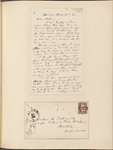 Ticknor, [William D.], ALS to. Apr. 20, 1862.