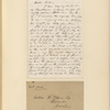Ticknor, [William D.], ALS to. May 17, 1862.