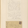 Ticknor, [William D.], ALS to. Jan. 6, 1863.
