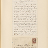 Ticknor, [William D.], ALS to. Feb. 8, 1863.