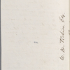 Ticknor, [William D.], ALS to. Feb. 22, 1863.
