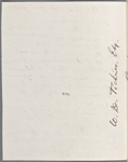 Ticknor, [William D.], ALS to. Feb. 22, 1863.